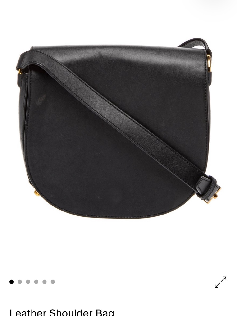 Alexander Wang Black Leather Saddle Shoulder Bag
